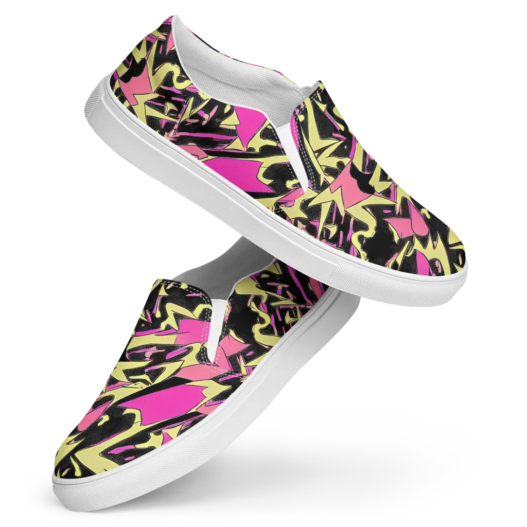 Acid Static on Women's Slip-On Canvas Shoes — Front