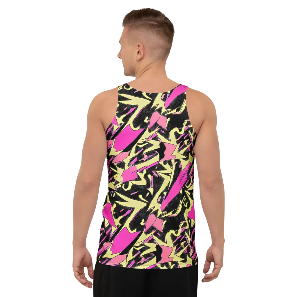 Acid Static on Men's Tank Top — Back