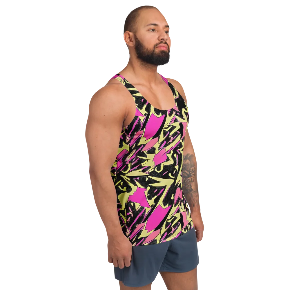 Acid Static on Men's Tank Top — Right Front