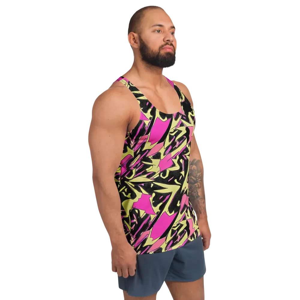 Acid Static on Men's Tank Top — Right Front