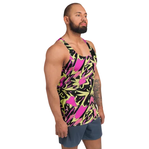 Acid Static on a Men's Tank Top