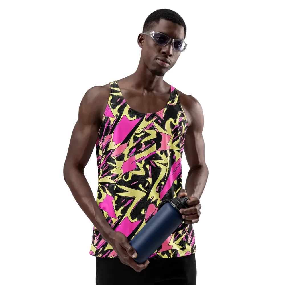 Acid Static on Men's Tank Top — Front