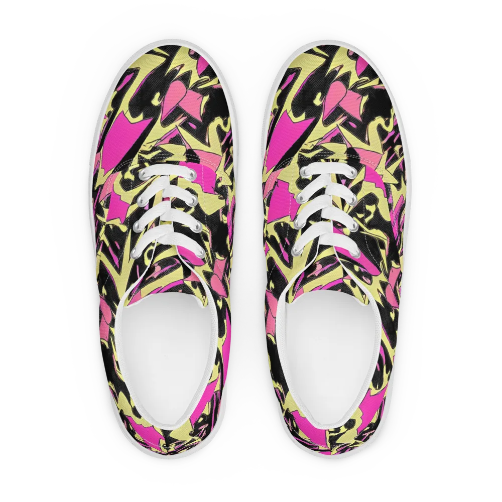 Acid Static on Men's Lace-Up Canvas Shoes — Front
