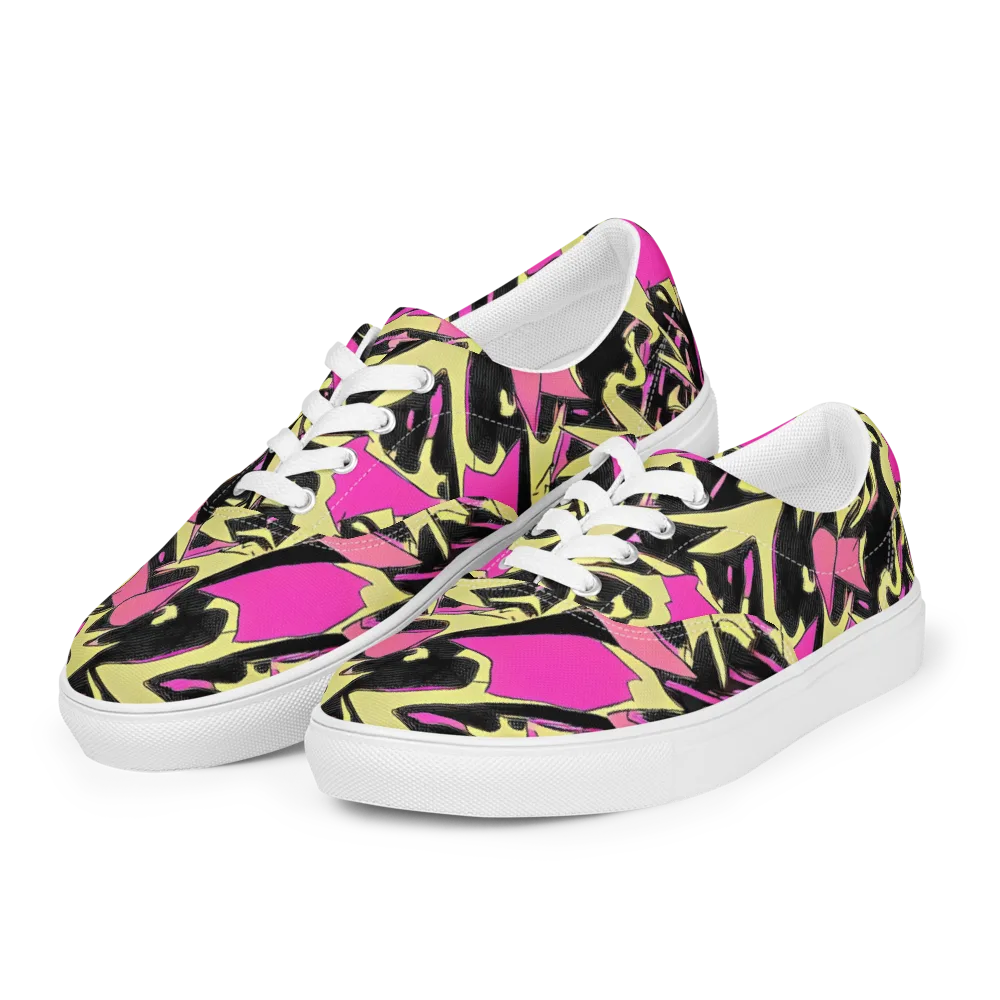 Acid Static on Men's Lace-Up Canvas Shoes — Left Front