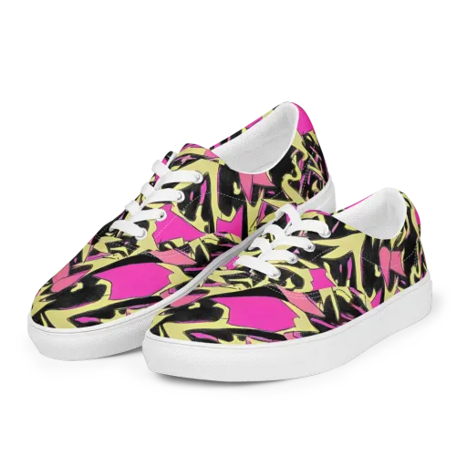 Acid Static on a Men's Lace-Up Canvas Shoes
