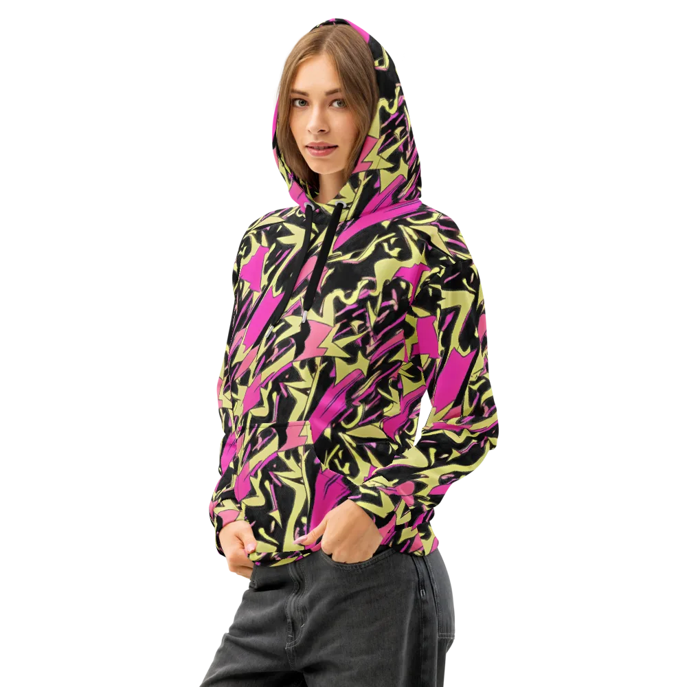 Acid Static on Cotton Hoodie — Left Front