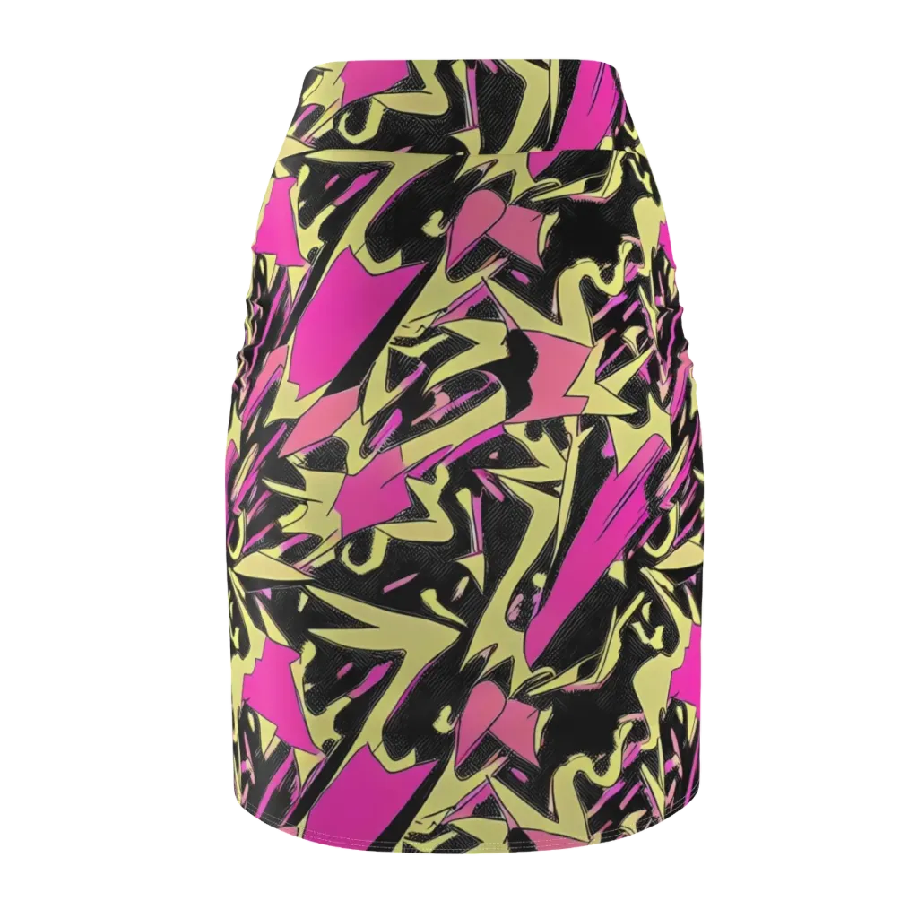 Acid Static on Pencil Skirt — Back