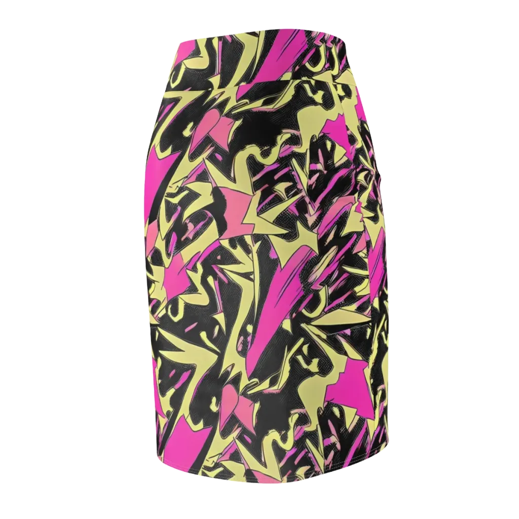 Acid Static on Pencil Skirt — Back Side