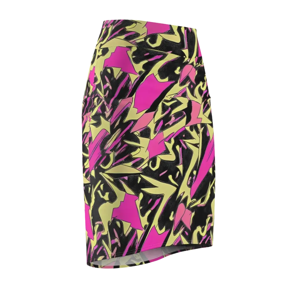Acid Static on Pencil Skirt — Front Side