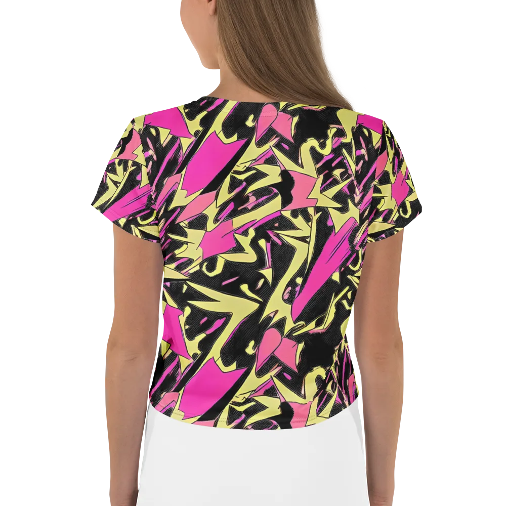 Acid Static on Crop Tee — Back