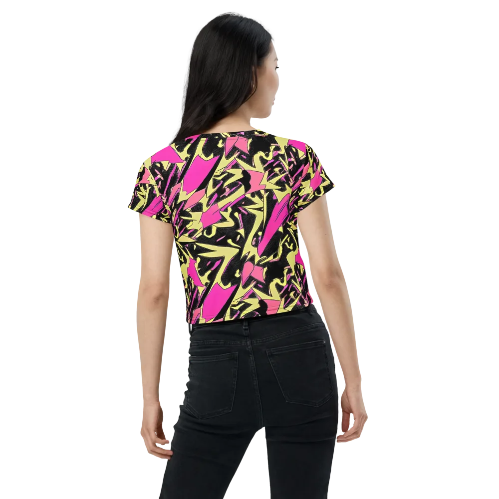 Acid Static on Crop Tee — Back