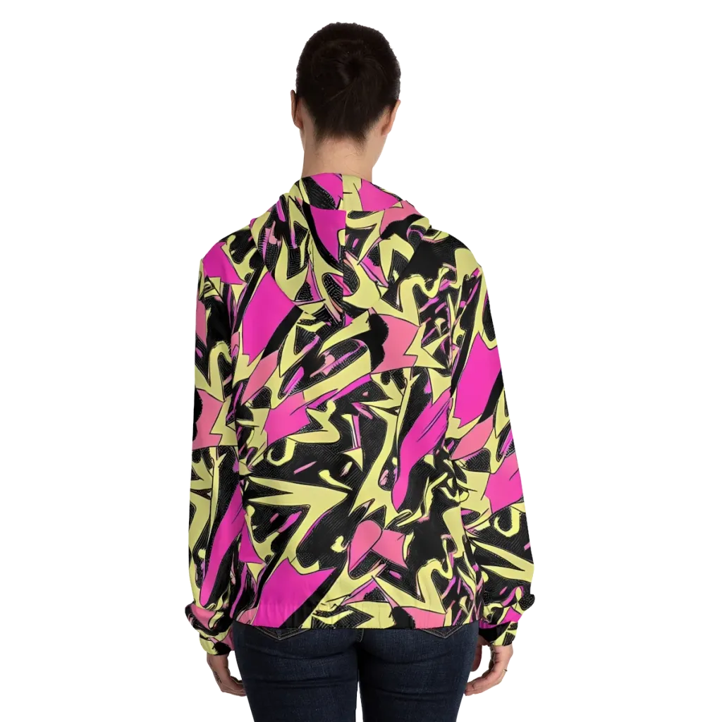 Acid Static on Women's Full-Zip Hoodie — Back On Person