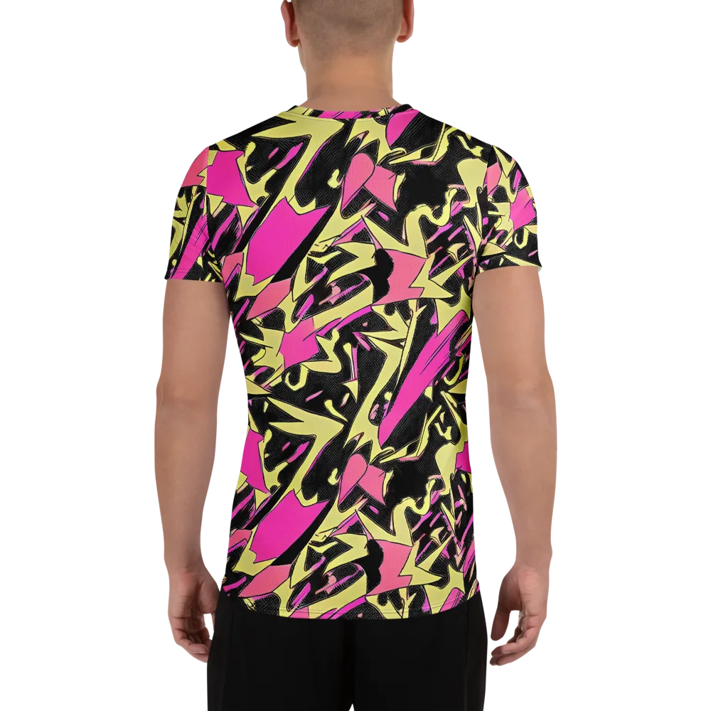 Acid Static on Men's Athletic T-Shirt — Back