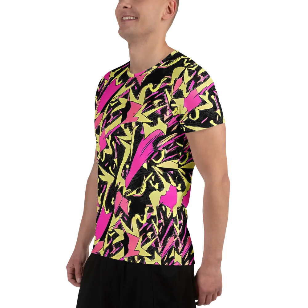 Acid Static on Men's Athletic T-Shirt — Left
