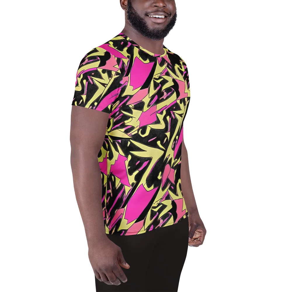 Acid Static on Men's Athletic T-Shirt — Right