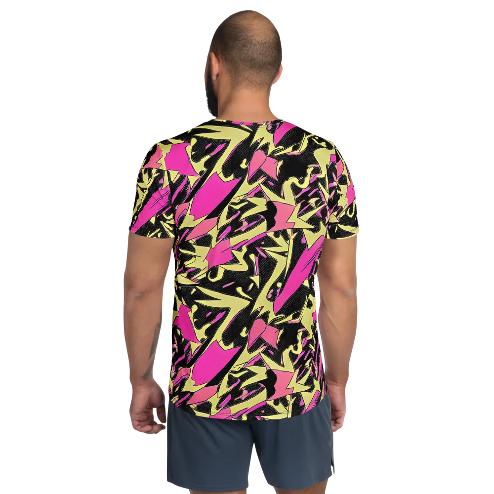 Acid Static on Men's Athletic T-Shirt — Back