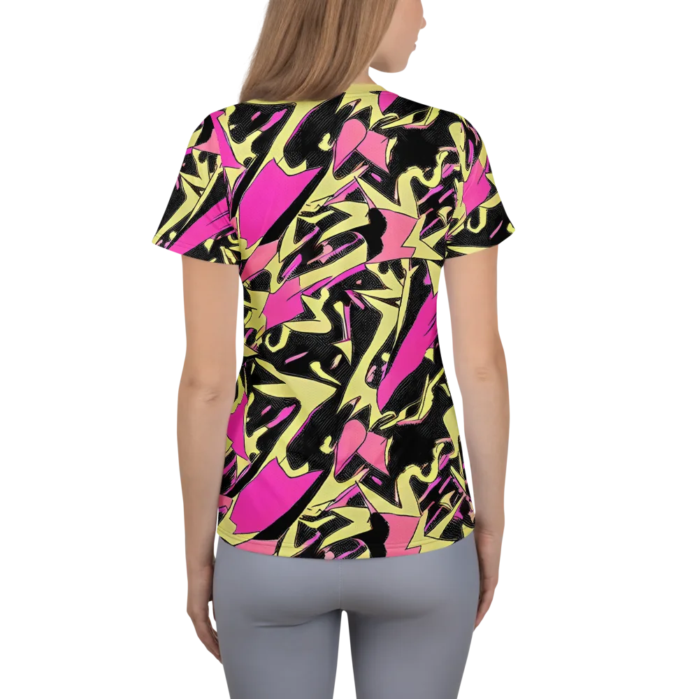 Acid Static on Women's Athletic T-Shirt — Back