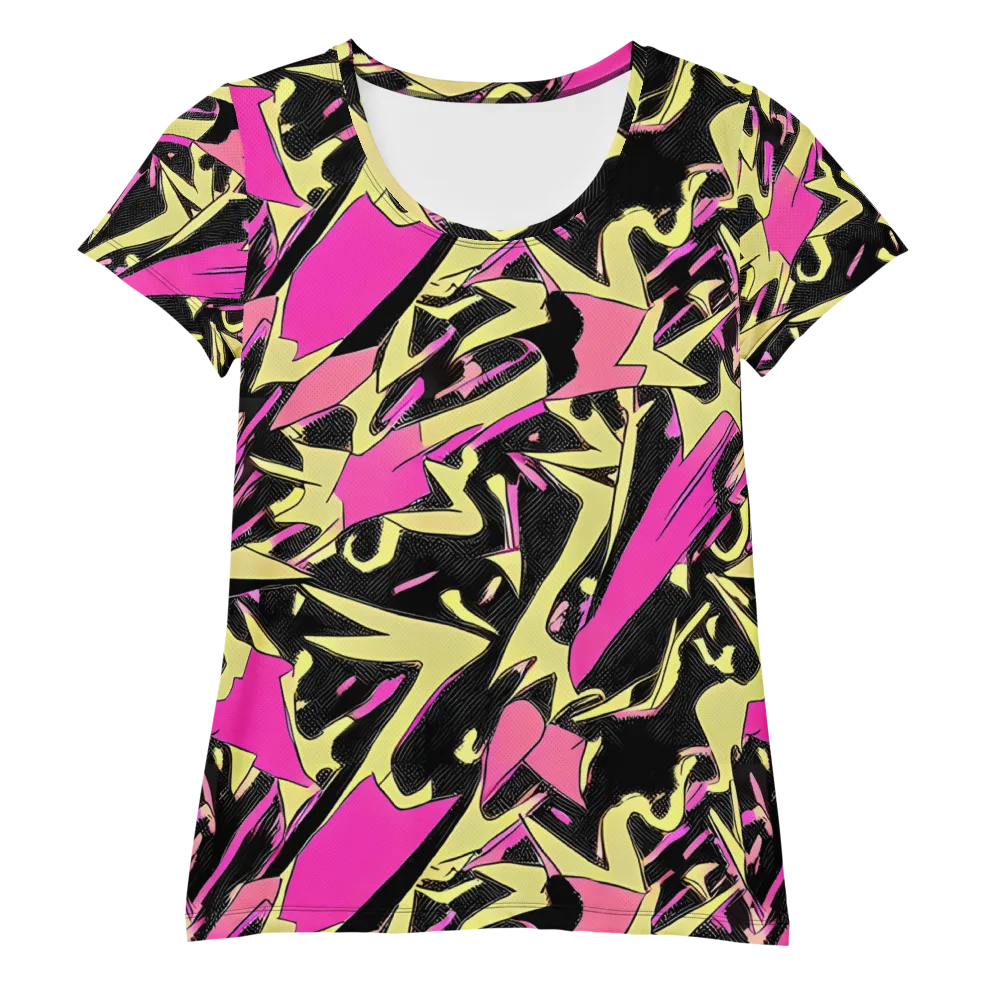 Acid Static on Women's Athletic T-Shirt — Front