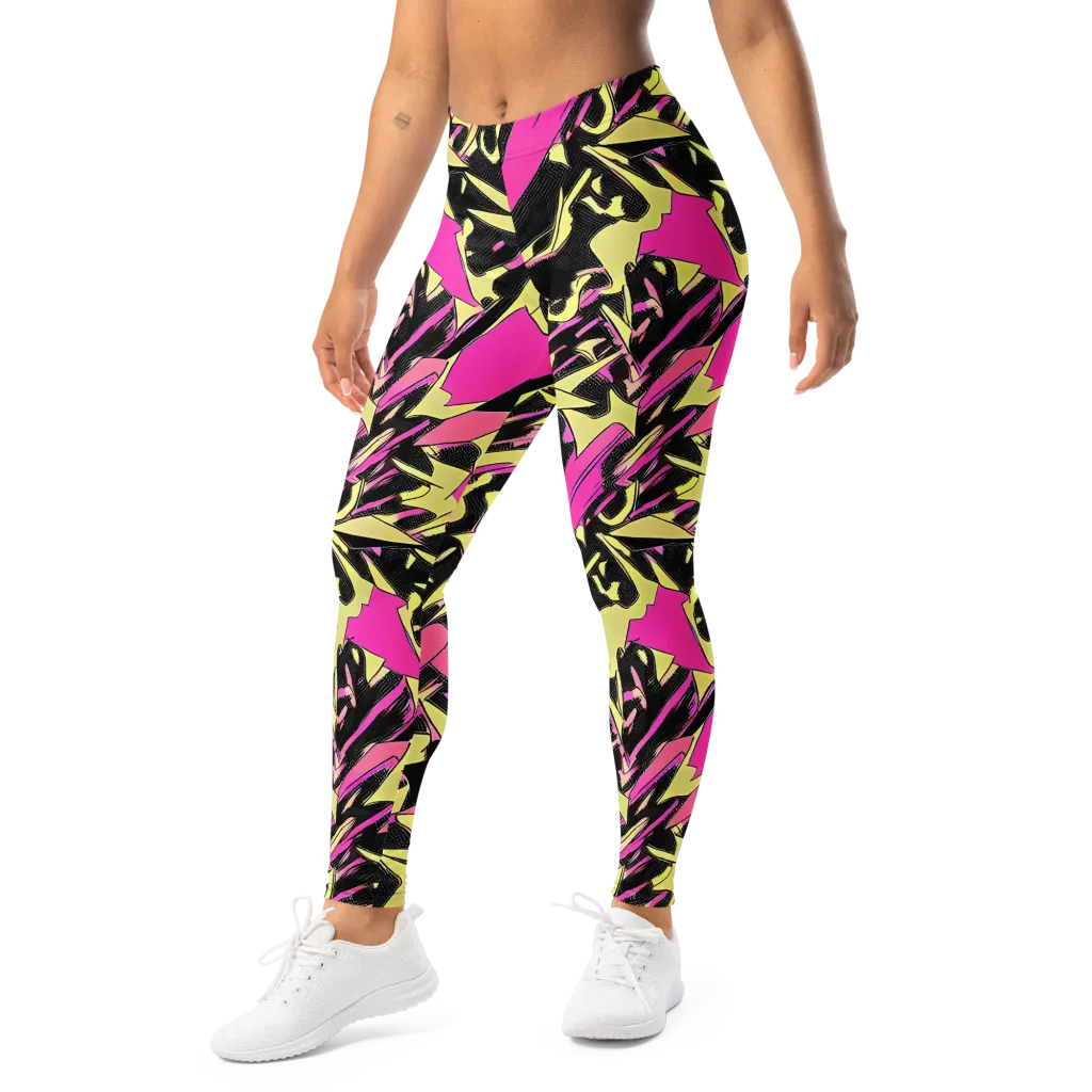 Acid Static on Leggings — Left Front