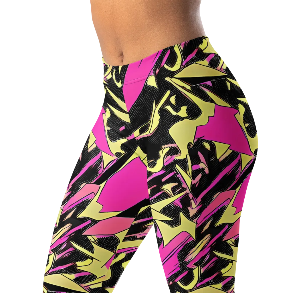 Acid Static on Leggings — Left Front
