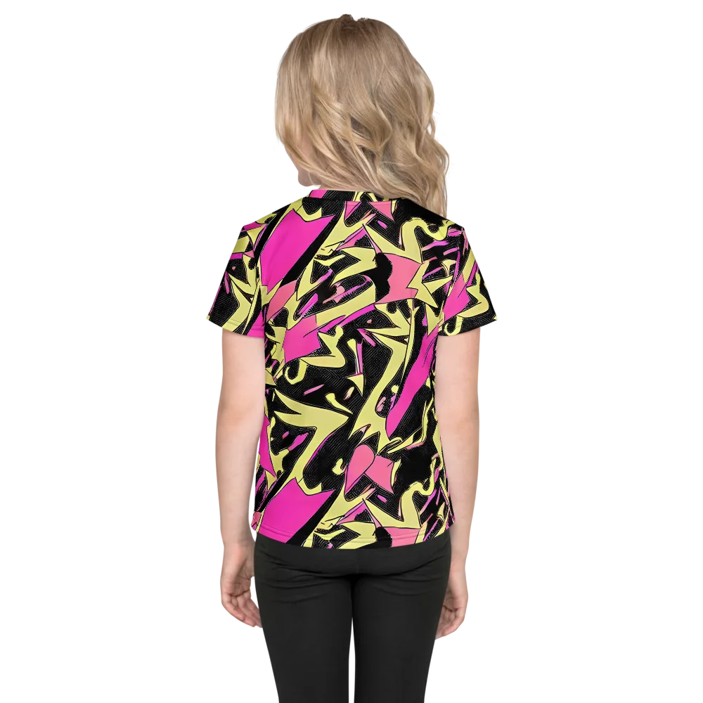 Acid Static on Kids Crew Neck T-Shirt — Back