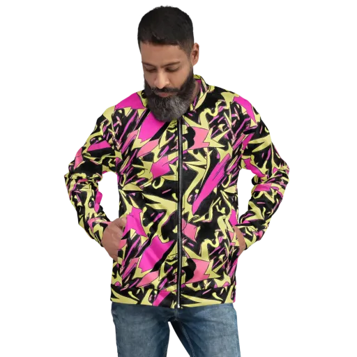 Acid Static on a Bomber Jacket