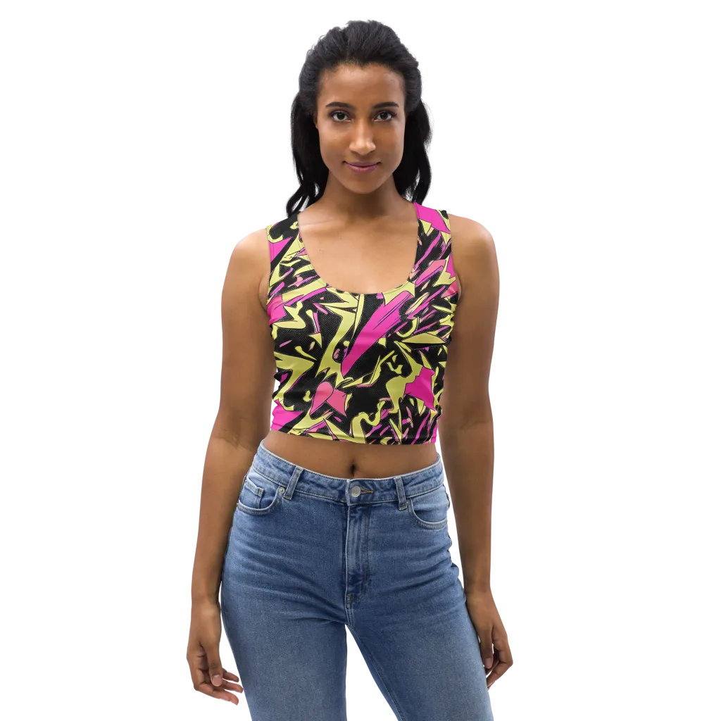 Acid Static on Crop Top — Front