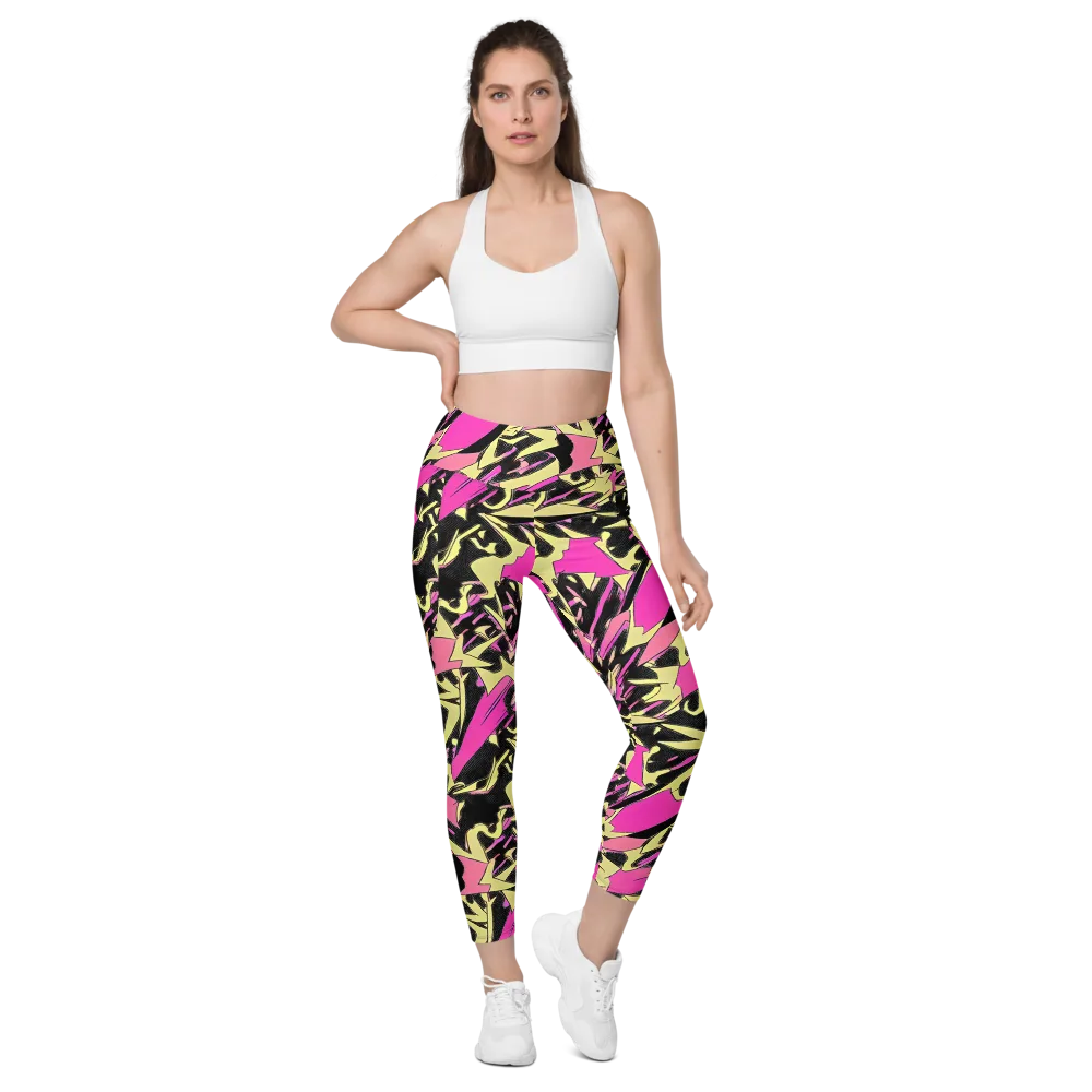Acid Static on Leggings with Pockets — Front