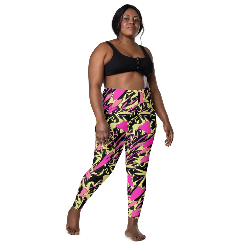 Acid Static on Leggings with Pockets — Front