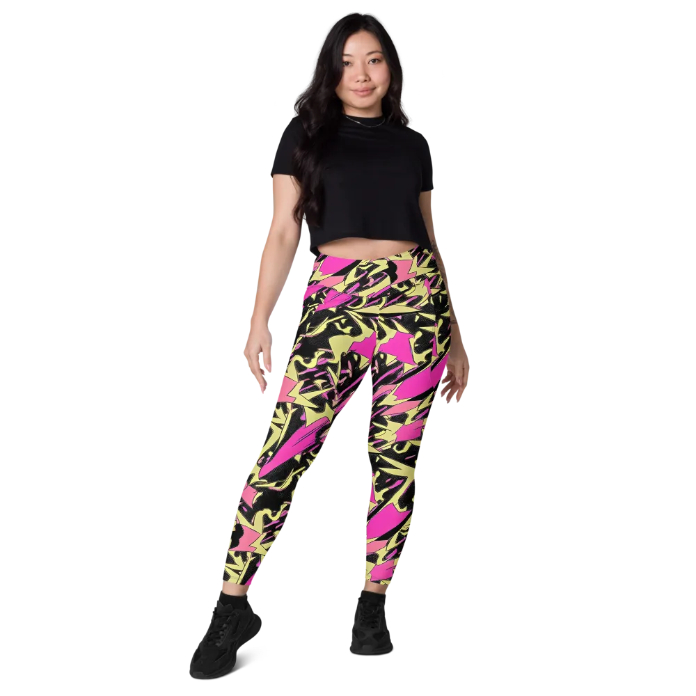 Acid Static on Leggings with Pockets — Front