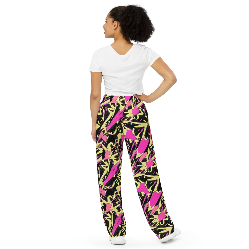 Acid Static on Wide-Leg Pants — Back