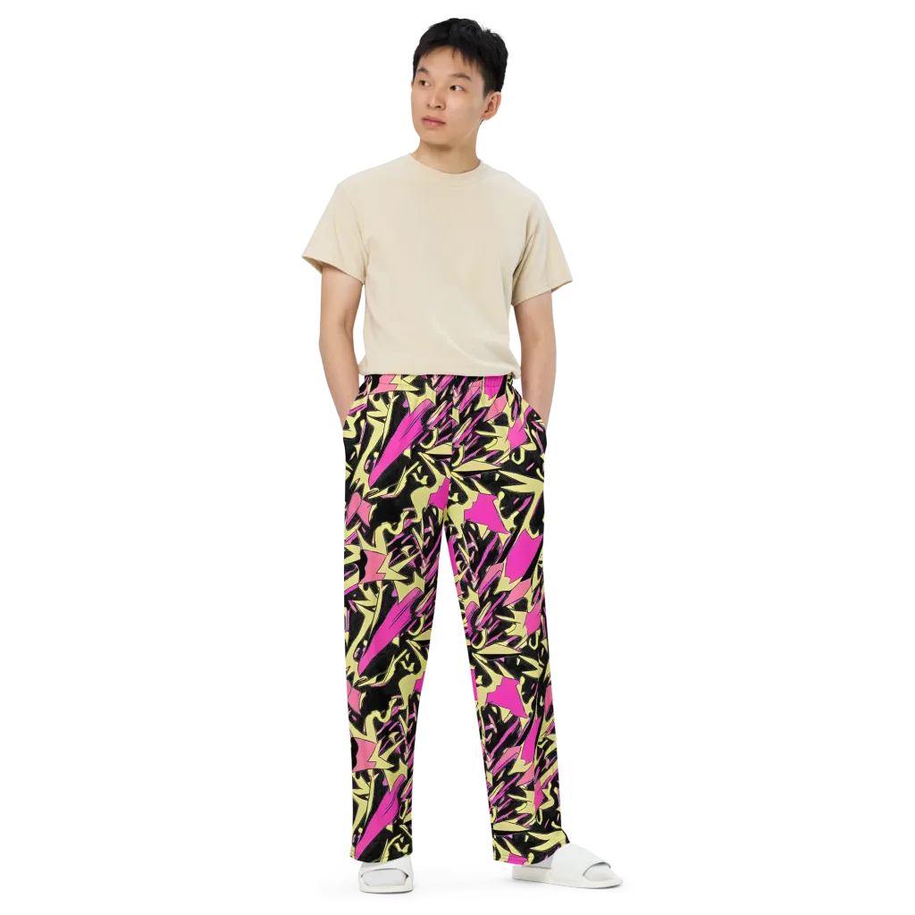 Acid Static on Wide-Leg Pants — Front