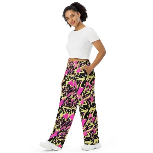 Acid Static on a Wide-Leg Pants