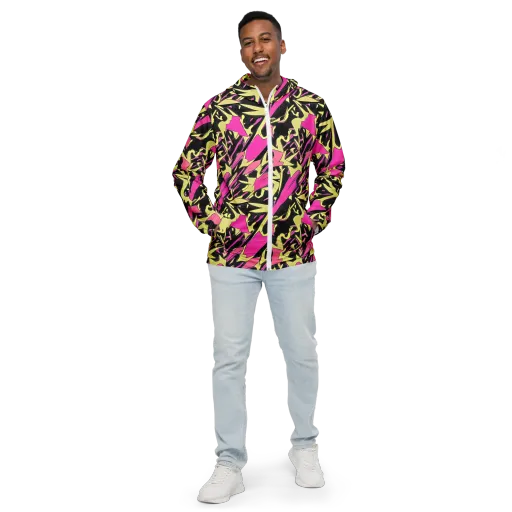 Acid Static on a Men's Windbreaker