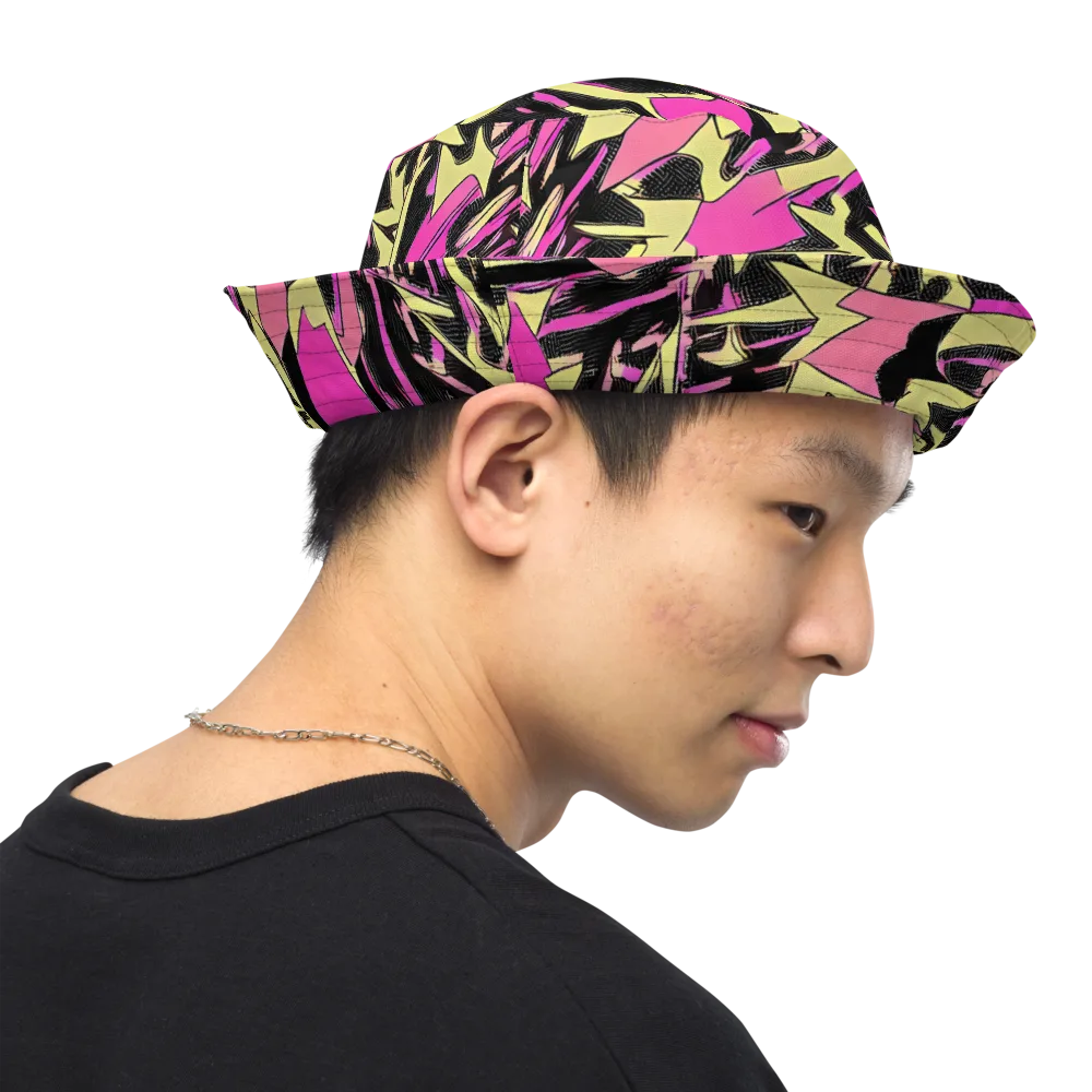 Acid Static on Reversible Bucket Hat — Right Outside