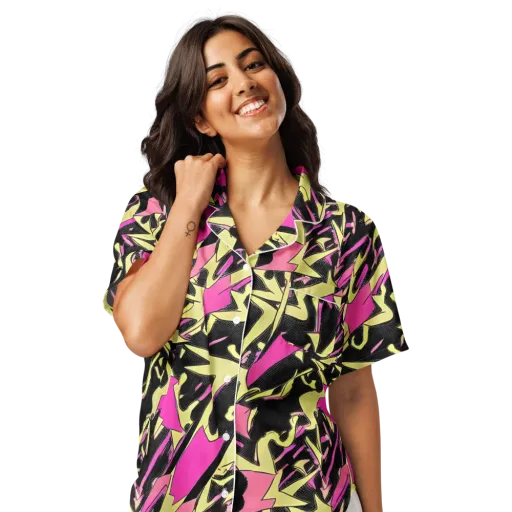 Acid Static on a Women's Short Sleeve Pajama Top