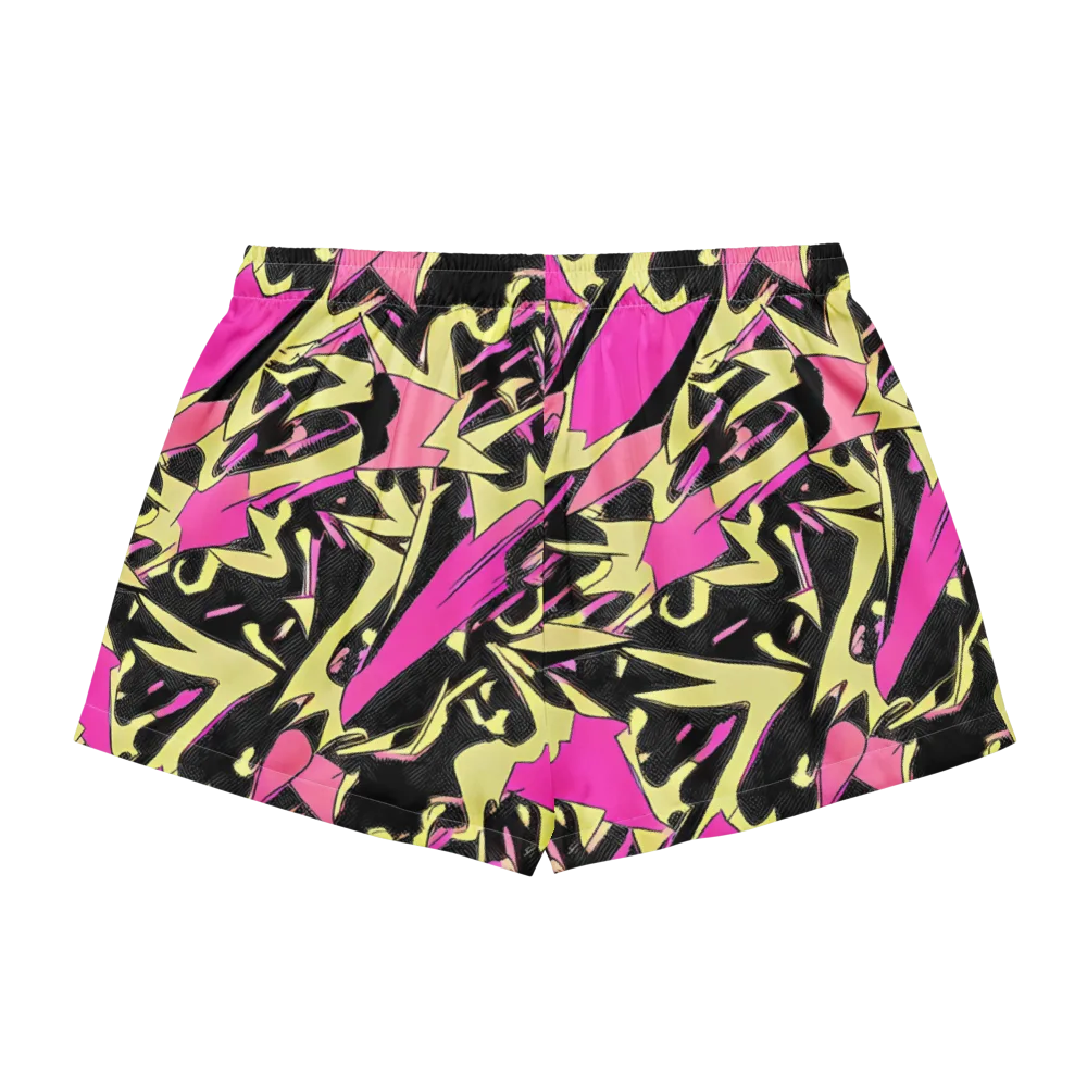 Acid Static on Women's Pajama Shorts — Back