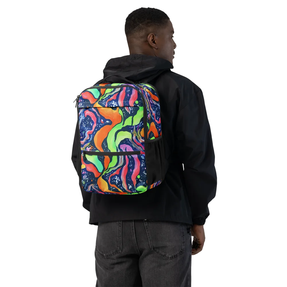 Psychedelic Flow on Utility Backpack — Back