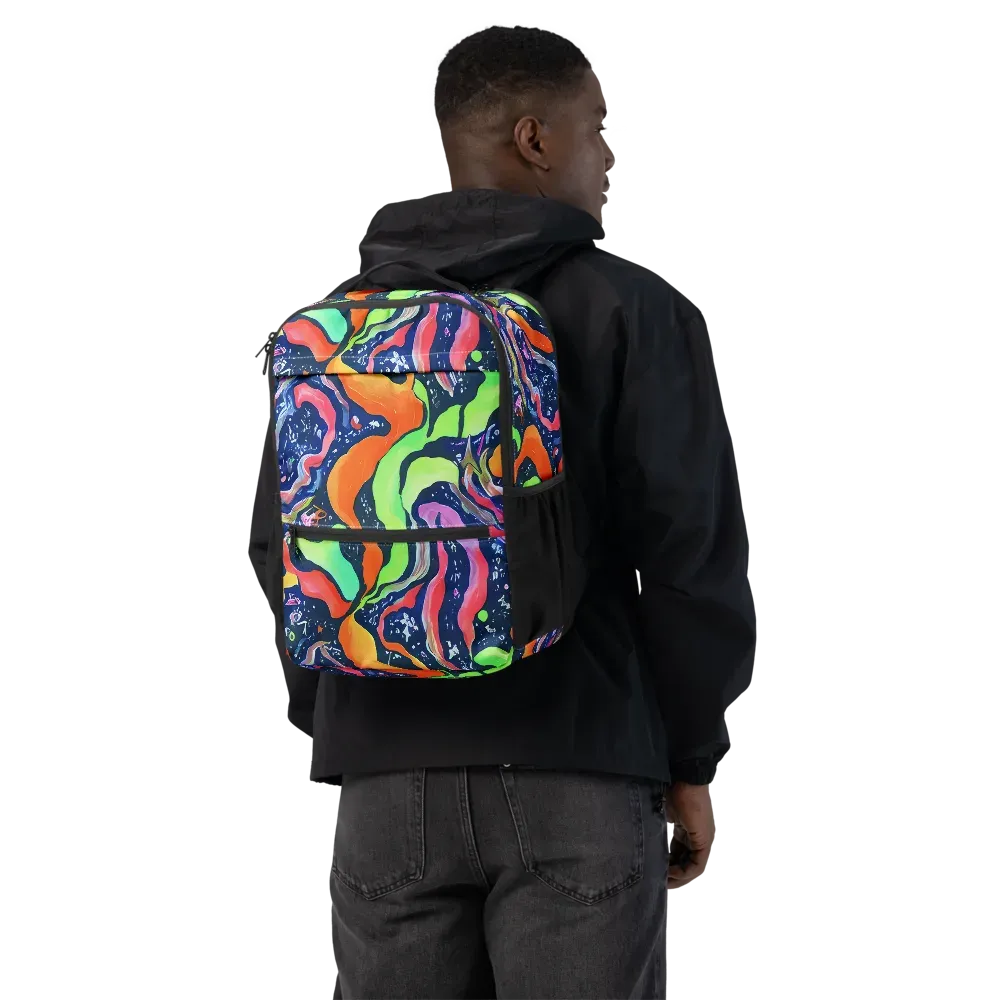 Psychedelic Flow on Utility Backpack — Back