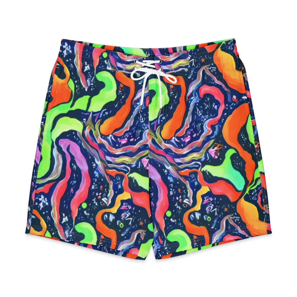 Psychedelic Flow on Men's Board Shorts — Front