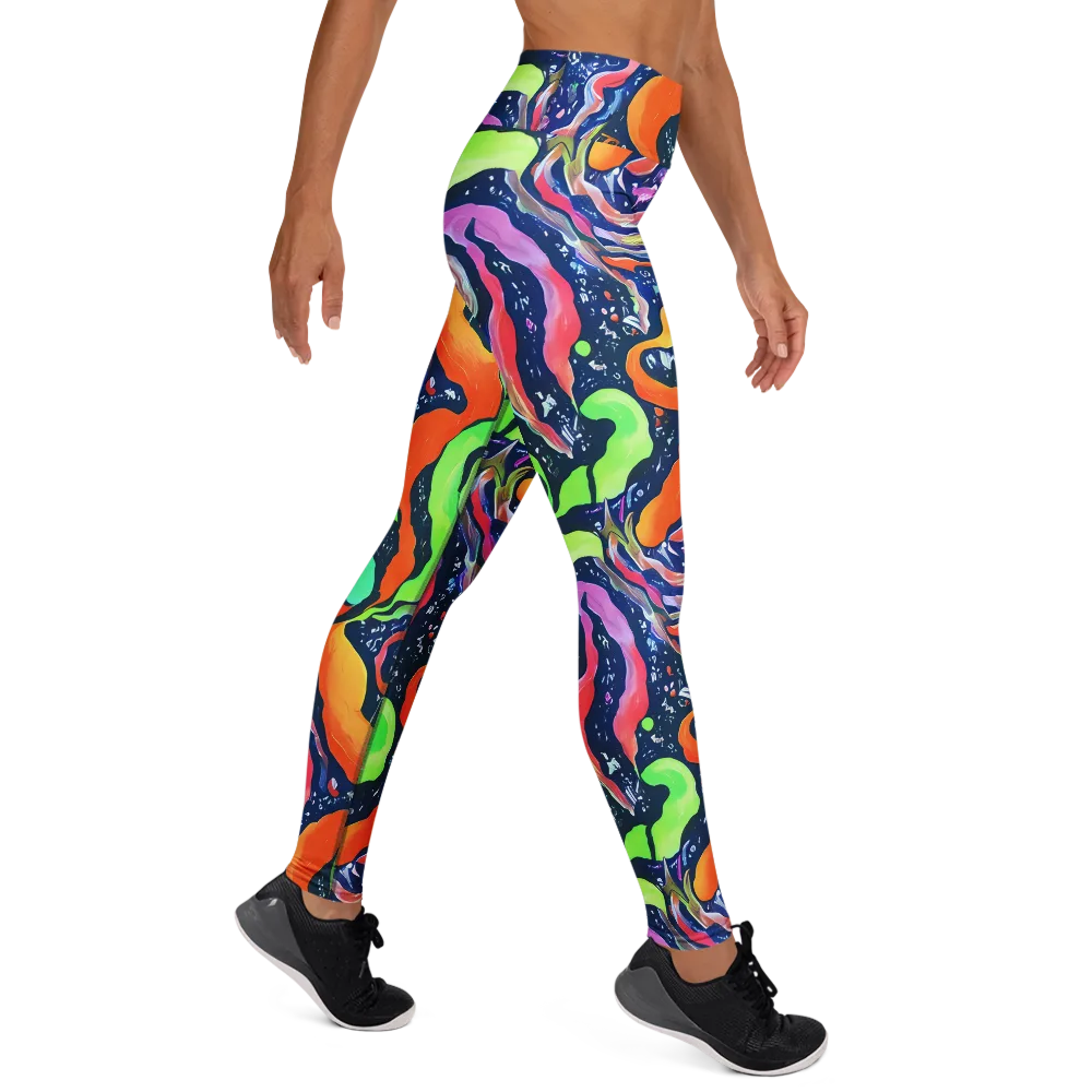Psychedelic Flow on Yoga Leggings — Right