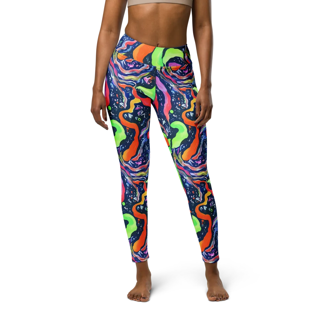 Psychedelic Flow on Yoga Leggings — Front