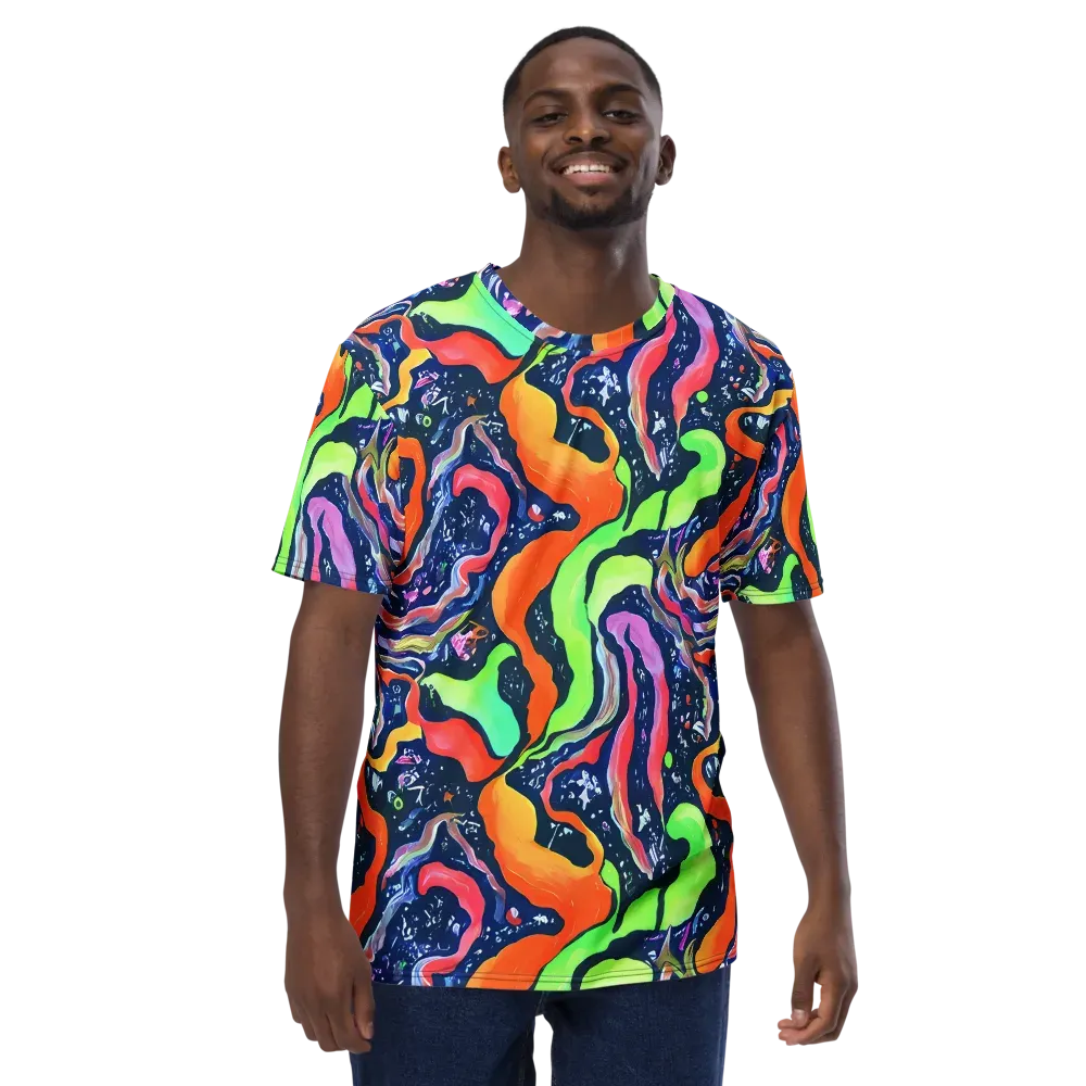 Psychedelic Flow on Men's Crew Neck T-Shirt — Front