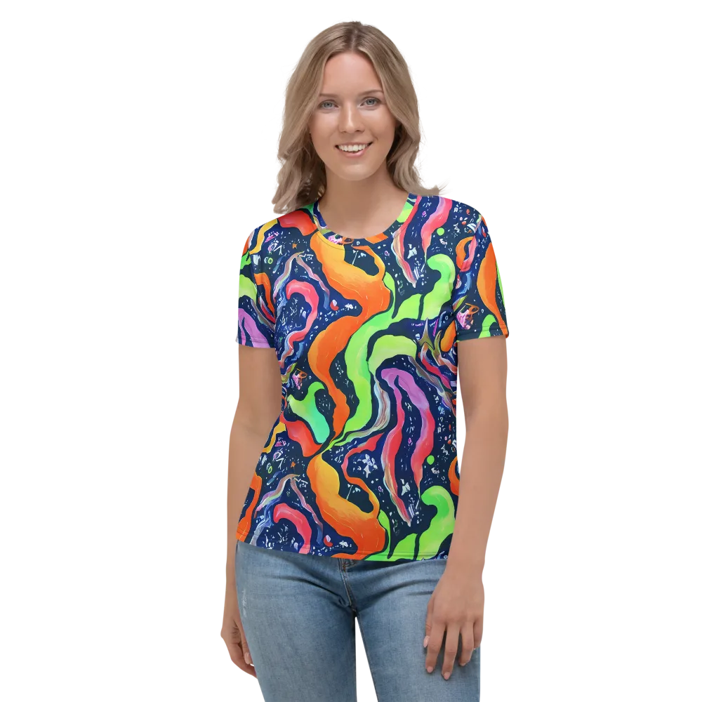 Psychedelic Flow on Women's Crew Neck T-Shirt — Front