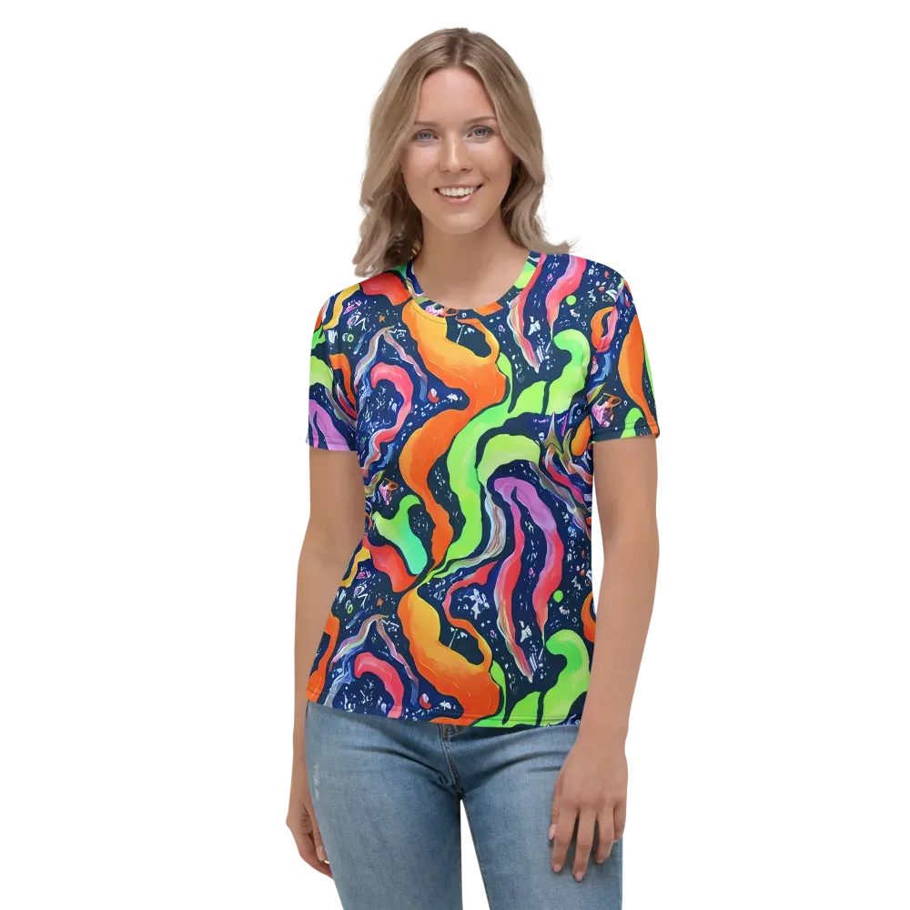 Psychedelic Flow on Women's Crew Neck T-Shirt — Front