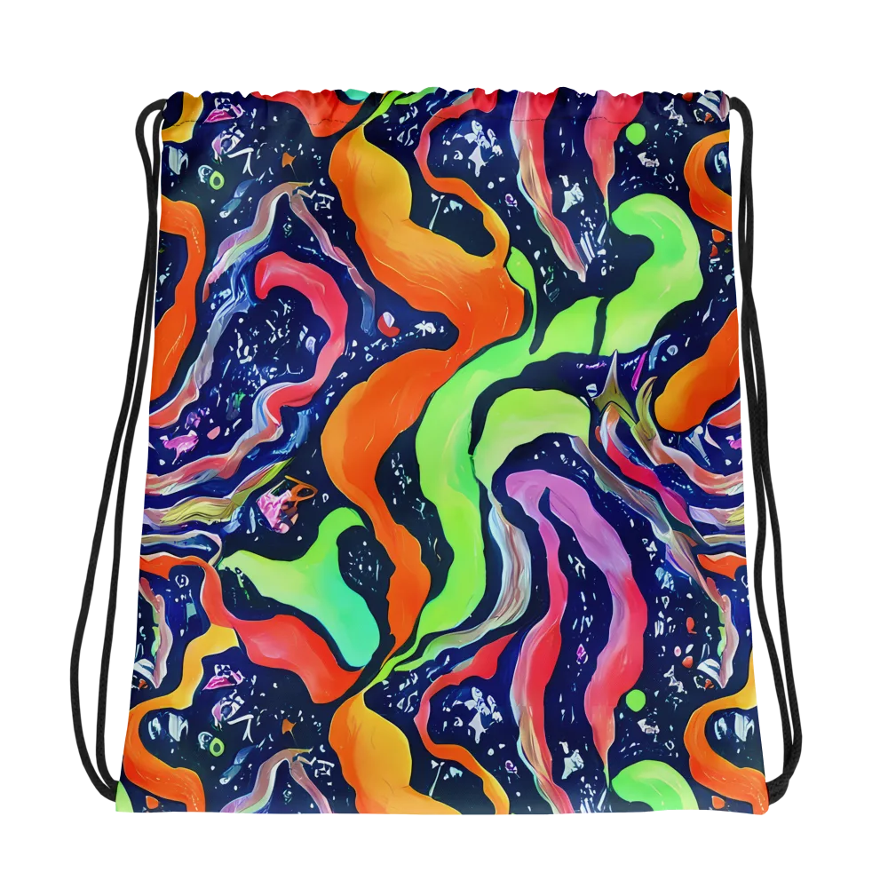 Psychedelic Flow on Drawstring Bag — Photo