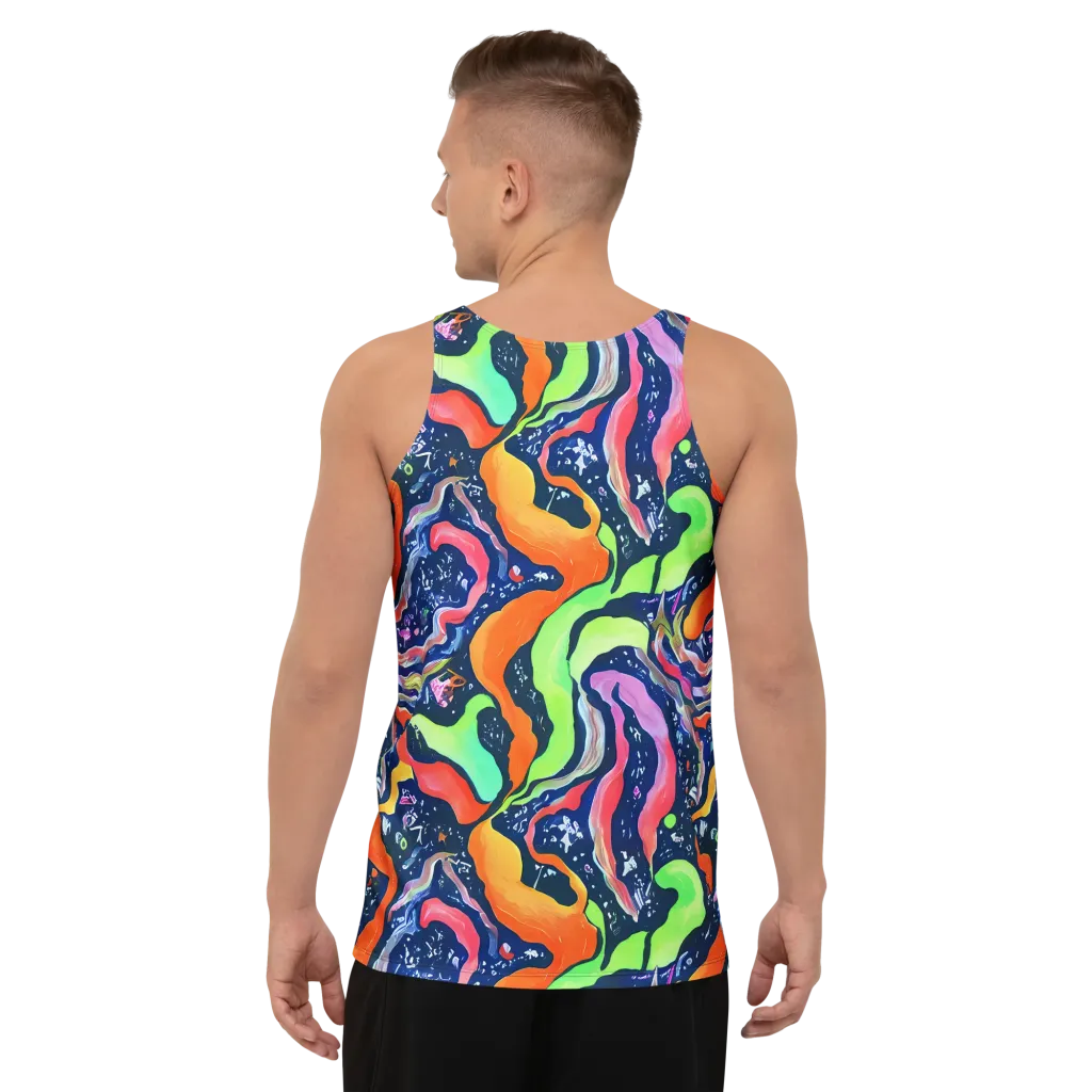 Psychedelic Flow on Men's Tank Top — Back