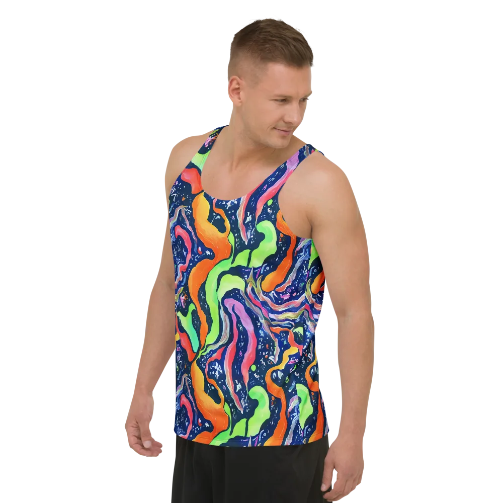 Psychedelic Flow on Men's Tank Top — Left Front