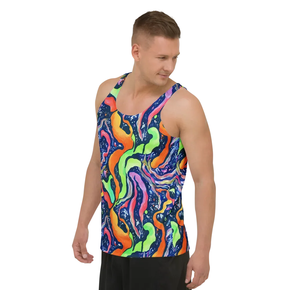 Psychedelic Flow on Men's Tank Top — Left Front