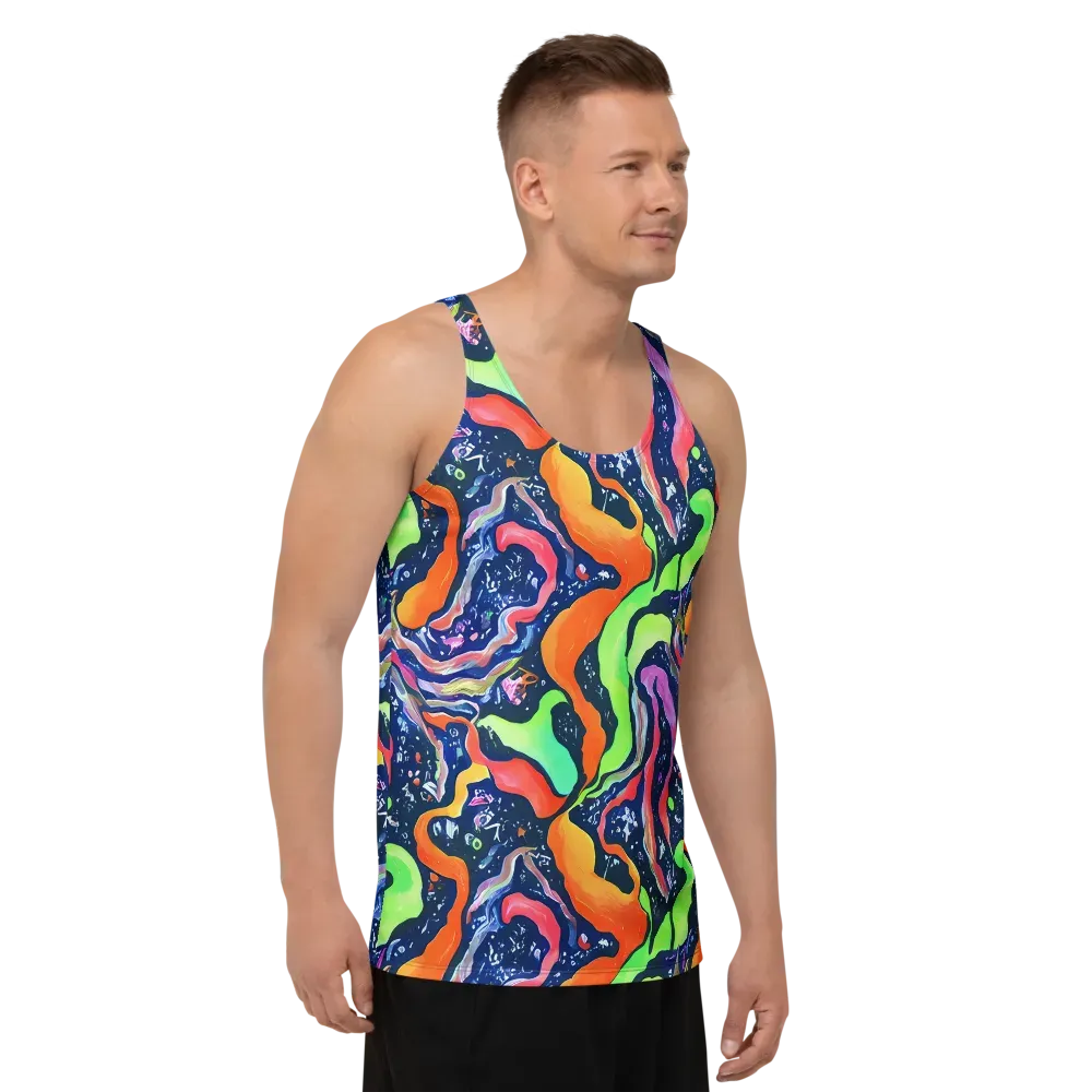 Psychedelic Flow on Men's Tank Top — Right Front
